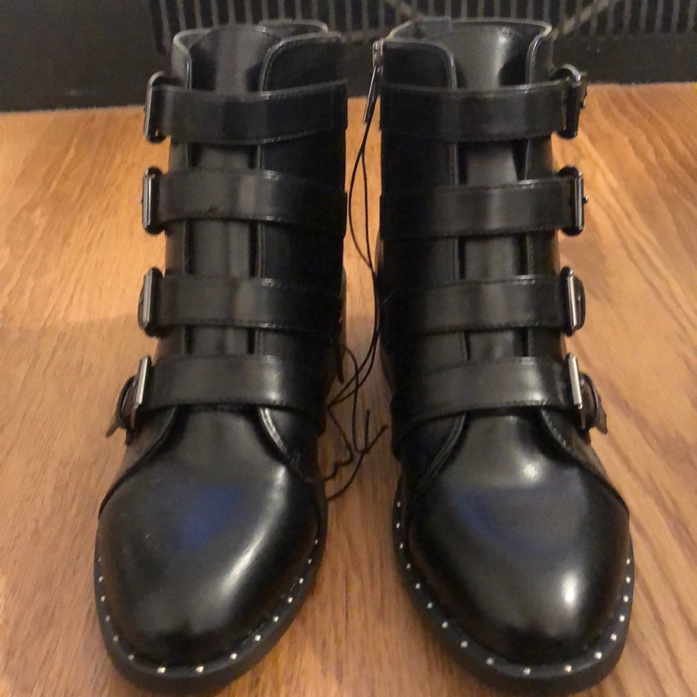 Stud and buckle boot